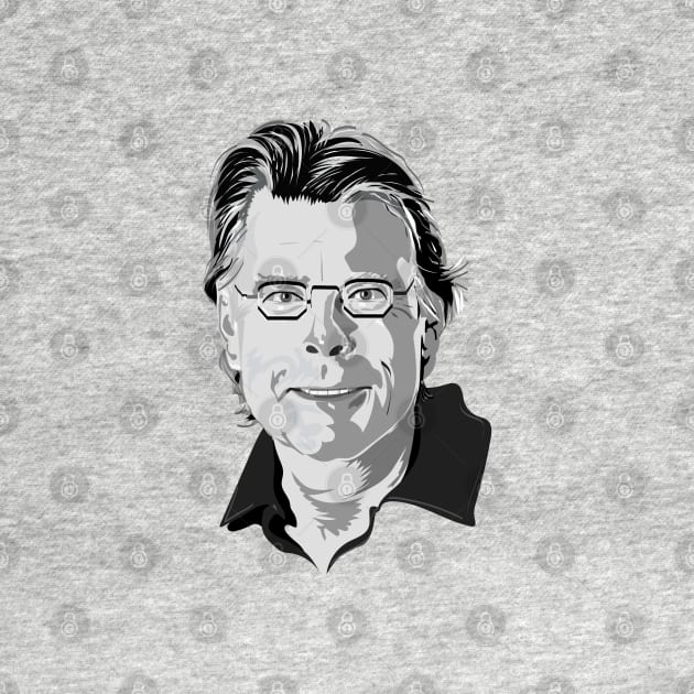 Portrait of Stephen King by Slownessi